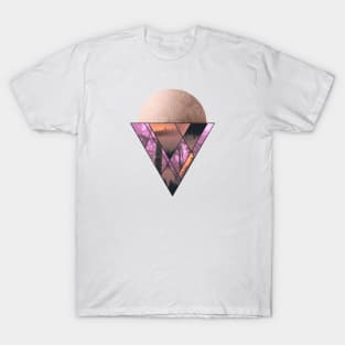 Rosegold glitter Mountain and Forest Cone T-Shirt